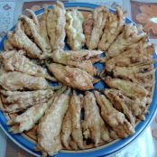 Fiori di zucca pastellati e fritti - Tappa 4