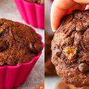 I muffins  golosi con tante gocce di cioccolato e un impasto soffice alla banana