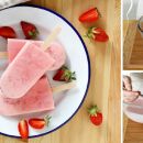 Ghiaccioli allo yogurt e fragole (popsicle)