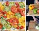 Torta salata ai pomodori multicolore e pasta sfoglia