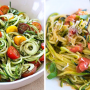 Spaghetti di zucchine al pesto: diversamente deliziosi e leggerissimi