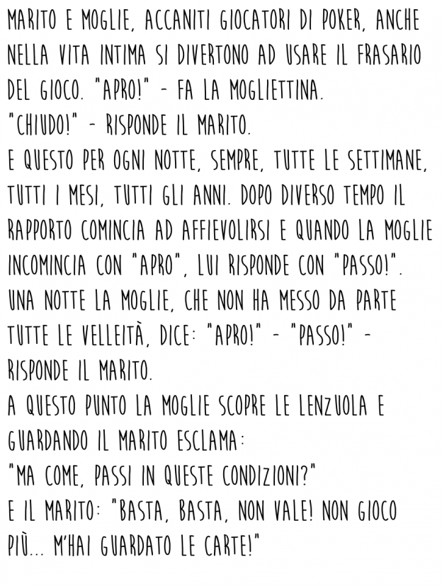 Il Matrimonio è come una partita di Poker