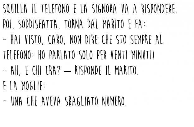 Stavolta non ho parlato troppo al telefono!