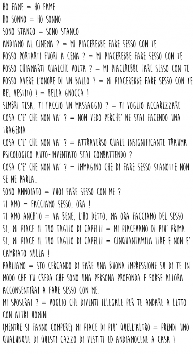 L'italiano medio degli uomini