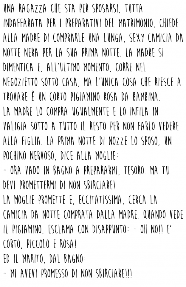 Il pigiamino della prima notte di nozze