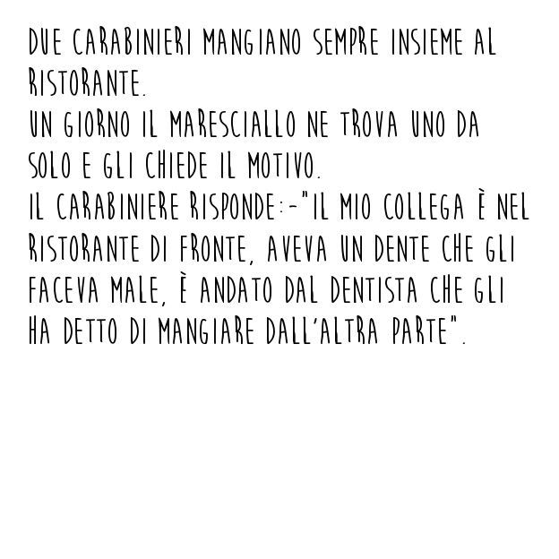 Barzelletta carabinieri al ristorante