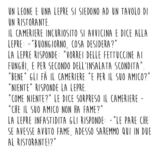 Barzelletta leone e lepre