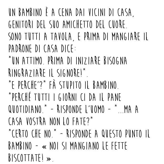 Barzelletta cena bambino