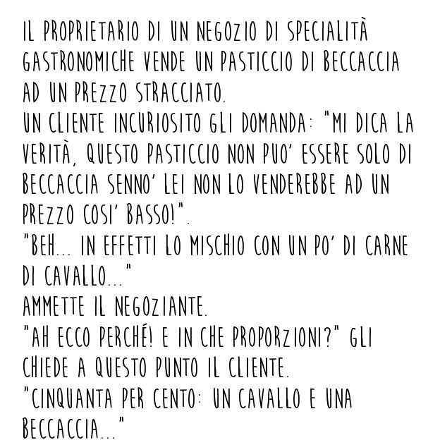 barzelletta pasticcio di beccaccia