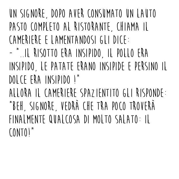 Barzelletta pasto insipido