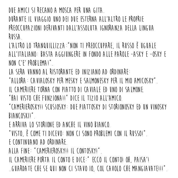 Barzelletta italiani in Russia