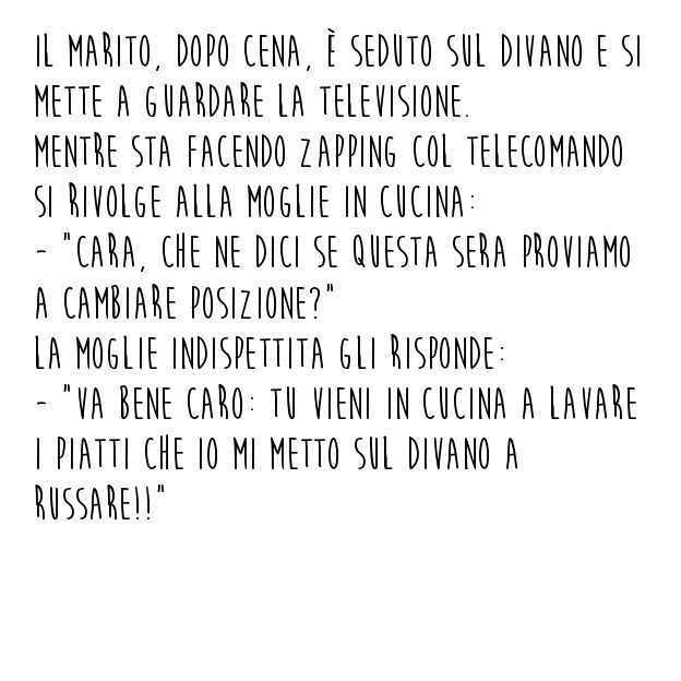 Barzelletta posizione