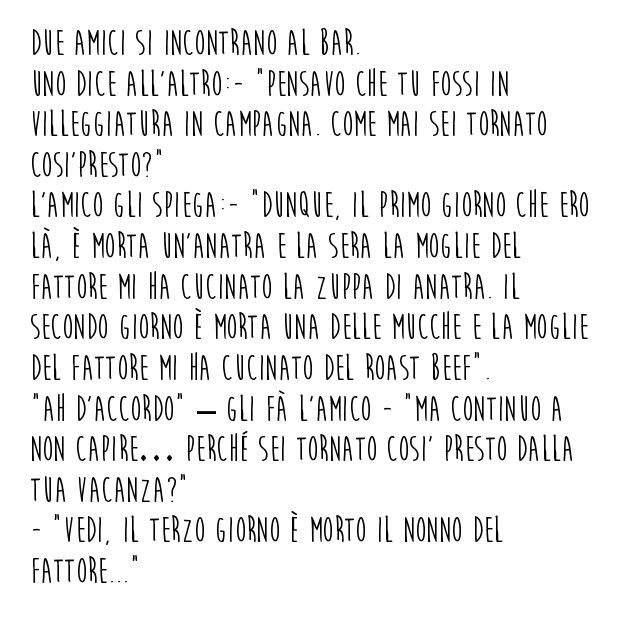 Barzelletta vacanza in campagna