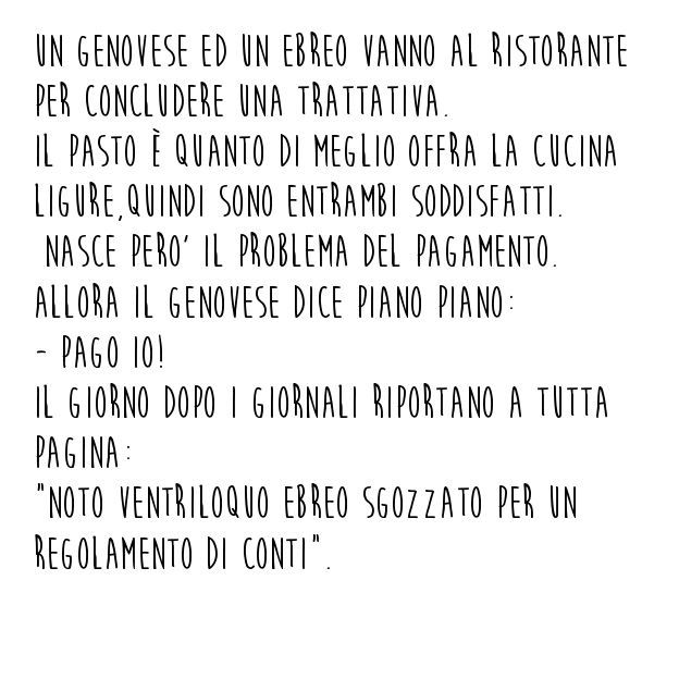 Barzelletta genovese e ebreo al ristorante