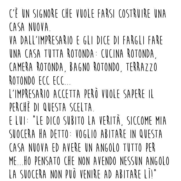 Barzelletta casa nuova