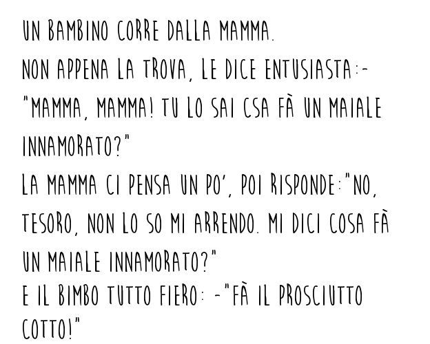 Il maiale innamorato barzelletta