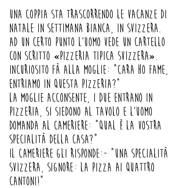 Barzelletta pizzeria svizzera