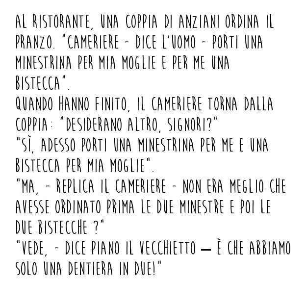 Barzelletta anziani al ristorante