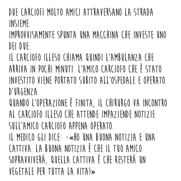 Due carciofi barzelletta