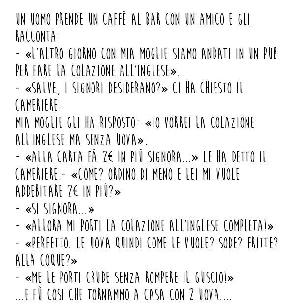 Barzelletta colazione all'inglese