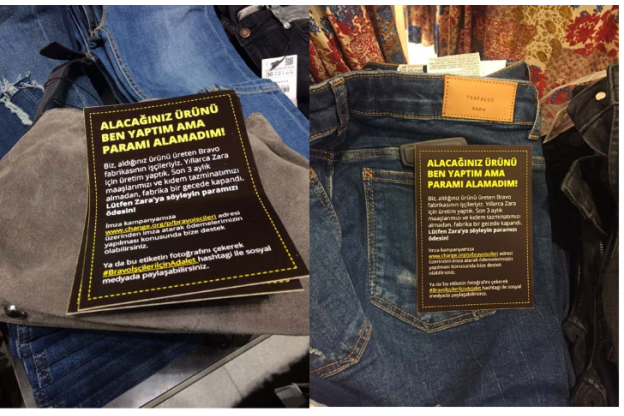 ZARA: in Turchia spuntano richieste d'aiuto nei jeans
