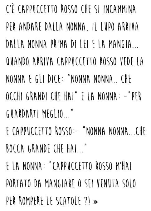 Barzelletta Cappuccetto Rosso