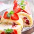 Rotolo alle fragole e panna