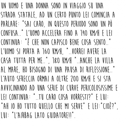 Tra moglie e marito...metti un airbag