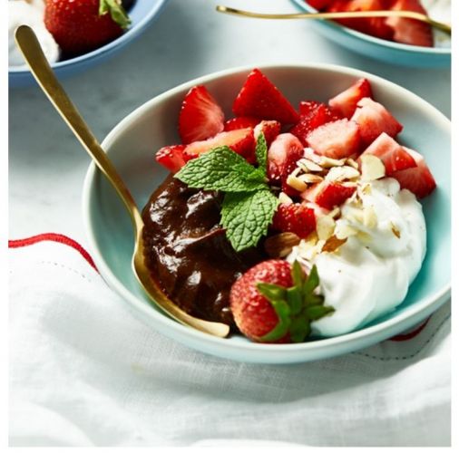 Budino di avocado al cioccolato salato