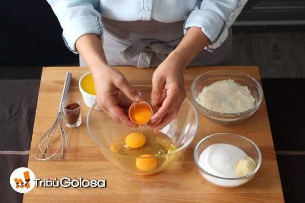 Preparazione dell'impasto al cacao