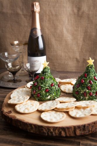 Alberi di Natale di formaggio cremoso
