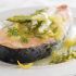 Trancio di salmone con salsa agli asparagi