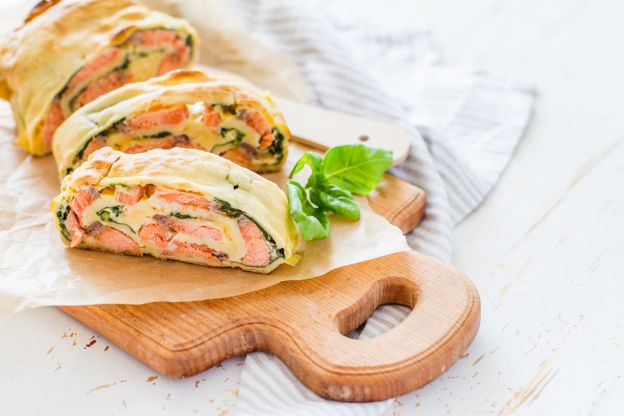 19. Strudel salato al salmone e spinaci