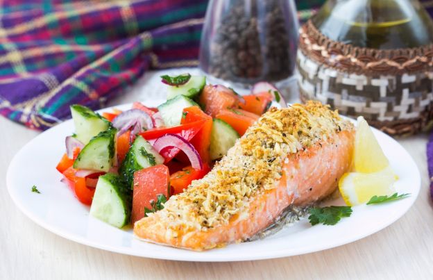 Filetto di salmone in crosta di zenzero