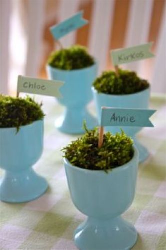 Segnaposto con portauova