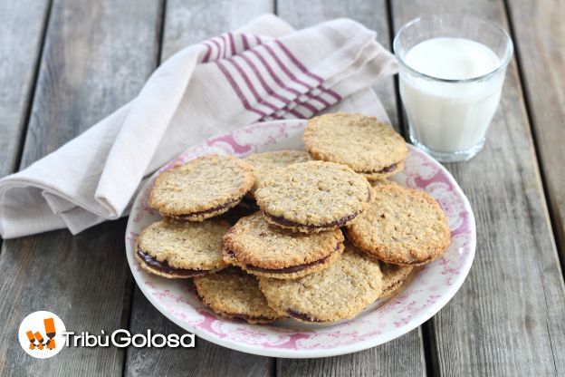 BISCOTTI AI FIOCCHI D'AVENA E CIOCCOLATO