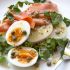 Salmone affumicato, uova e patate
