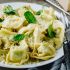 6. Ravioli di bufala alle cime di rapa con fonduta di bufala campana, acciughe e tartufo