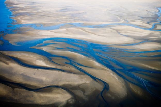 4. Foto dall'alto, delta del fiume Kuis, NAMIBIA