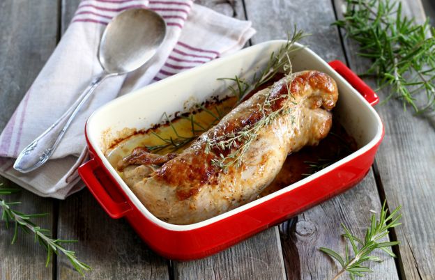 Costolette di maiale con salsa di zenzero e pere