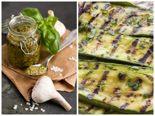 Zucchine con pesto di zenzero e basilico