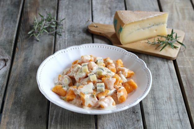 Gnocchi di zucca in salsa alla crema di Morbier