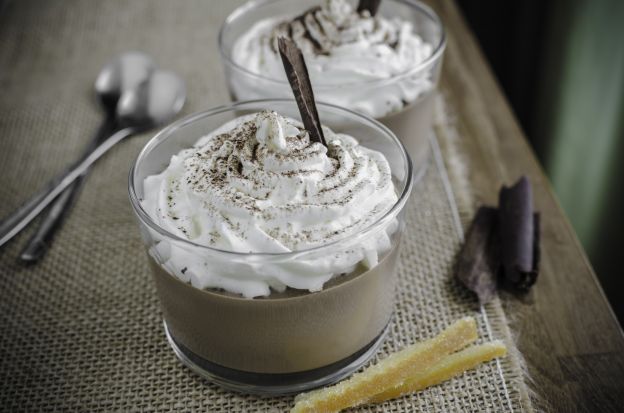 Panna cotta al cioccolato e panna