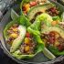Tacos di lattuga con noci e funghi