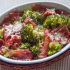 Broccoli con prosciutto fritto