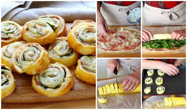 Girelle salate prosciutto e formaggio