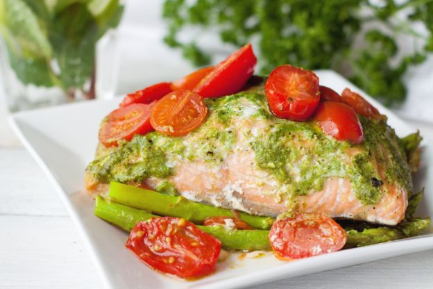 Salmone al cartoccio con verdure