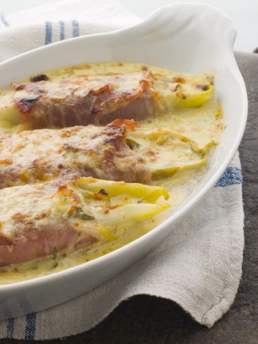 Gratin d'indivia al prosciutto