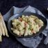 Gnocchi con crema d'asparagi e gamberetti