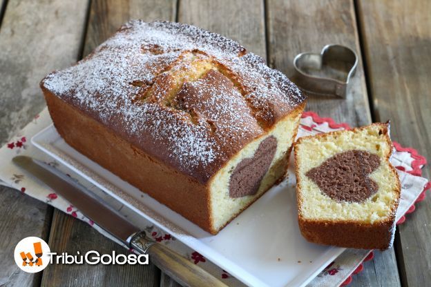 Plumcake alla vaniglia con VERO cuore di cioccolato